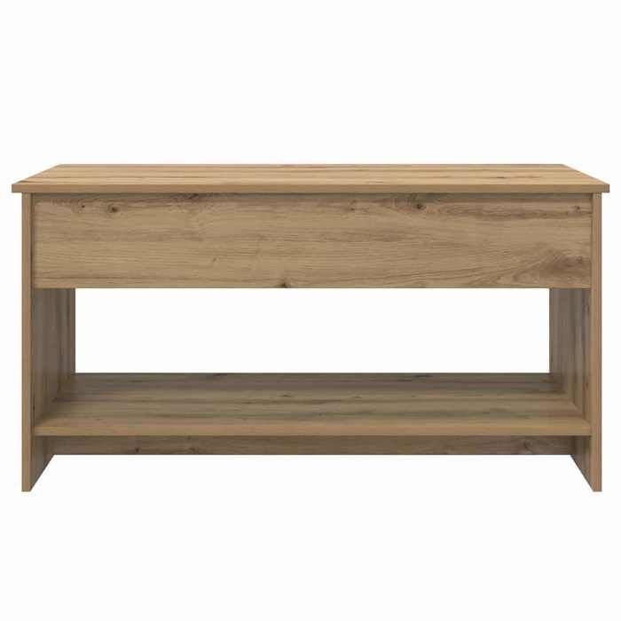 Mesa de centro vidaXL, roble artesanal, 102 x 50 x 52,5 cm