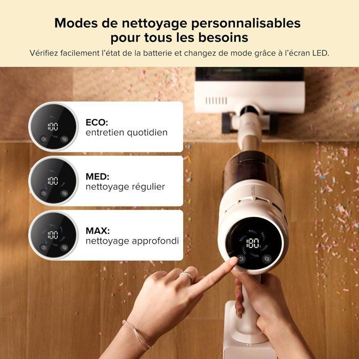 ROBOROCK H60 HUB - Aspirateur Balai sans Fil avec Station de Vidage Automatique - Batterie Amovible 60 Min - 115 AW
