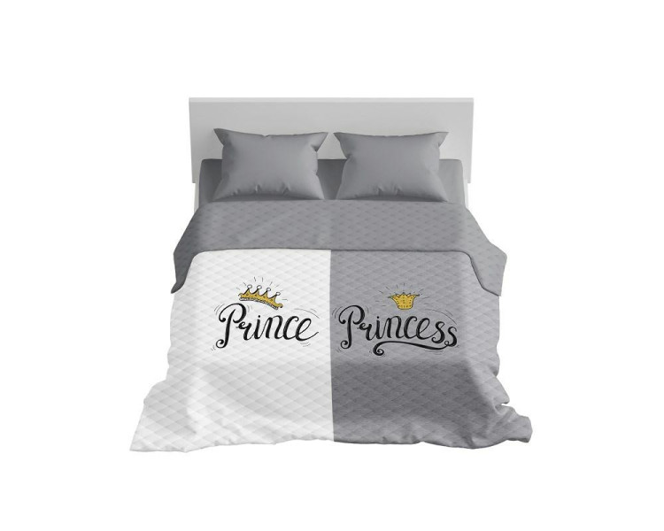 Narzuta 200x220 Prince Princess szara biała K 115 Holland 14