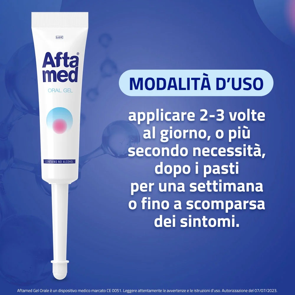 AFTAMED Gel Aftamed 10 ml después de la aplicación