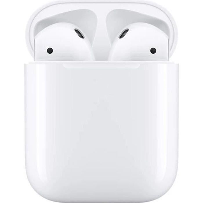 Auriculares inalámbricos Bluetooth Apple AirPods 2 blancos con estuche de carga con cable