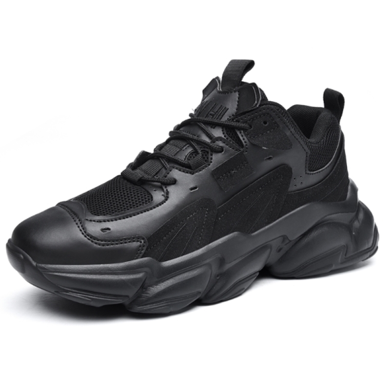 Scarpe da ginnastica casual da uomo con suola spessa, in mesh traspirante, comode, morbide e resistenti all'usura, con rialzo, taglie 39 e 46.