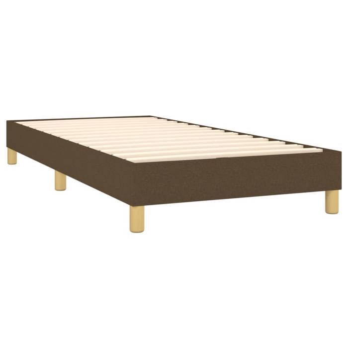 Bedframe met matras - Maison Exclusive - 90x200 cm - Donkerbruin - Maximale ontspanning