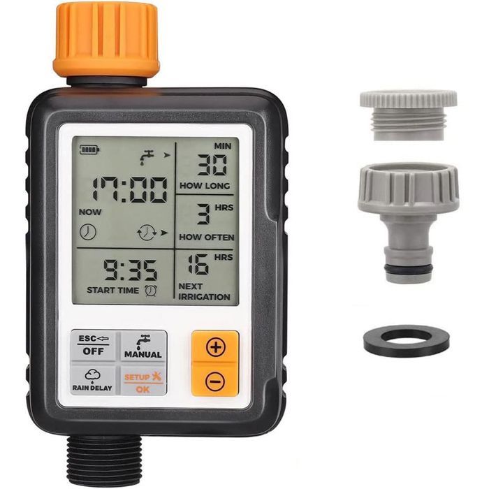 Timer automatico per irrigazione a goccia, impermeabile per uso esterno, schermo LCD da 3