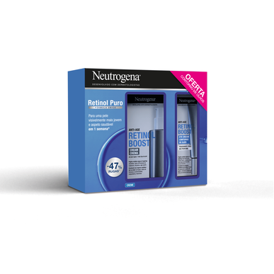 Neutrogena Anti-Age Retinol Boost Pack, komplet kreme za obraz in oči proti staranju, 1 kos.