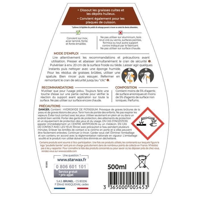 Dégraissant pour plancha 500mL