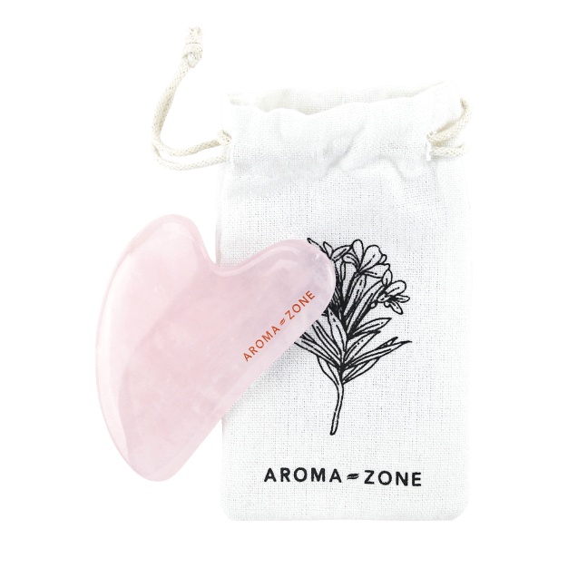 Gua Sha do twarzy z kwarcu różowego