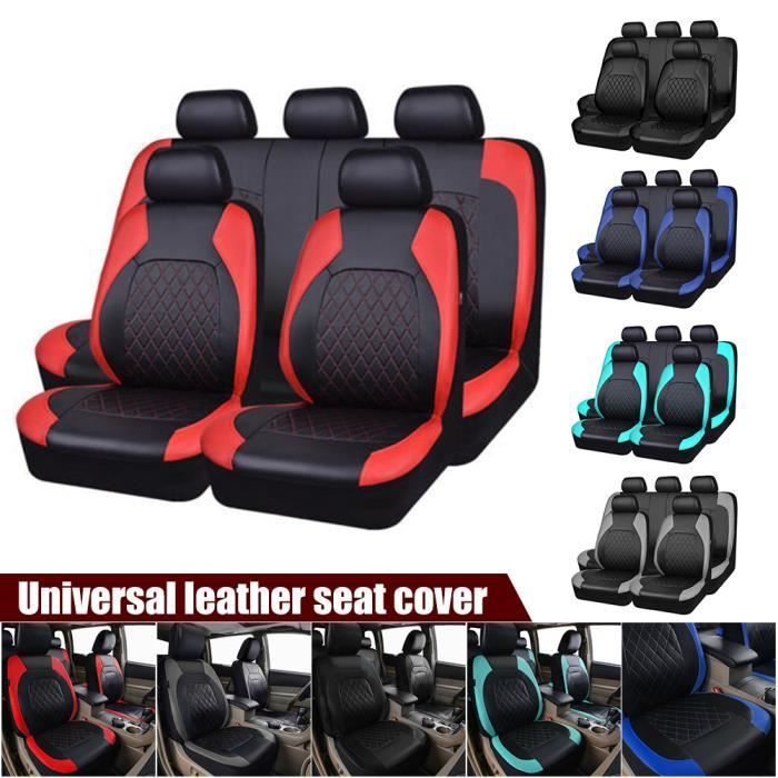 Capas para bancos - MIOLOE - Conjunto completo de 9 peças - Couro PU - Universal - Vermelho