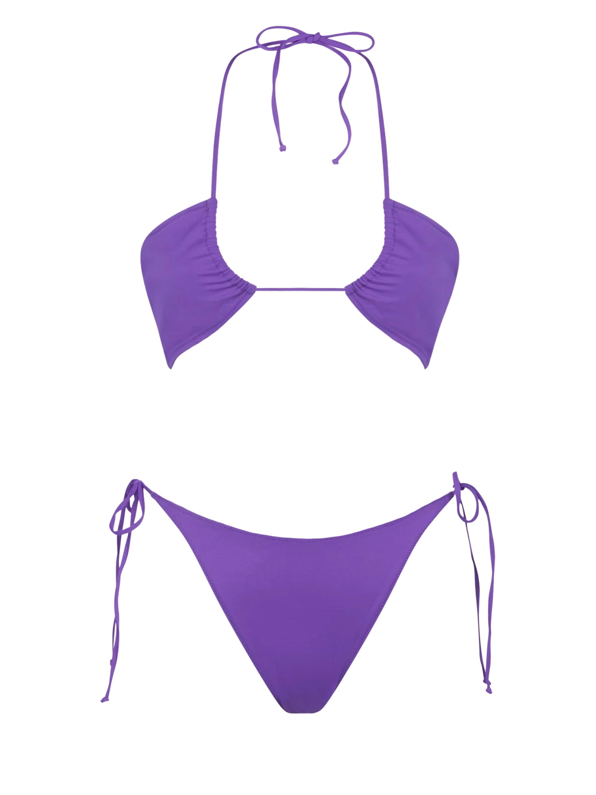 Paarse bandeau bikini voor dames
