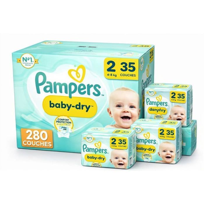 Pampers Premium Protection Taille 2 bébé 4-8Kg x35