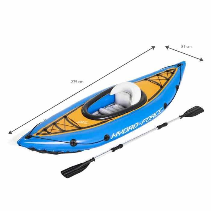 Kayak hinchable individual Bestway Hydro Force Cove Champion X1 - Azul - Peso máximo 100 kg