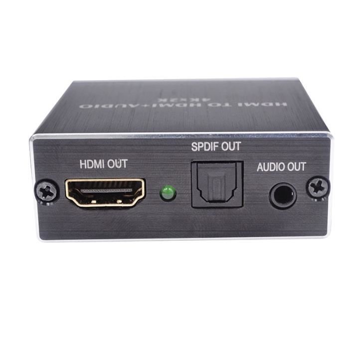 HDMI compatible stereo audio extractor, TOSLINK SPDIF optical converter + 3-way audio splitter adapter