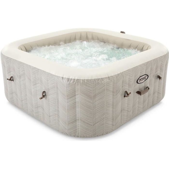 Spa hinchable INTEX - Chevron - 173 x 173 x 71 cm - 4 personas - Cuadrado - 28446EX
