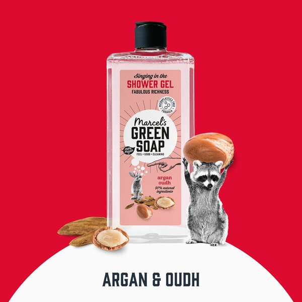Gel de duș cu argan și oudh de la Marcel's Green Soap<br>