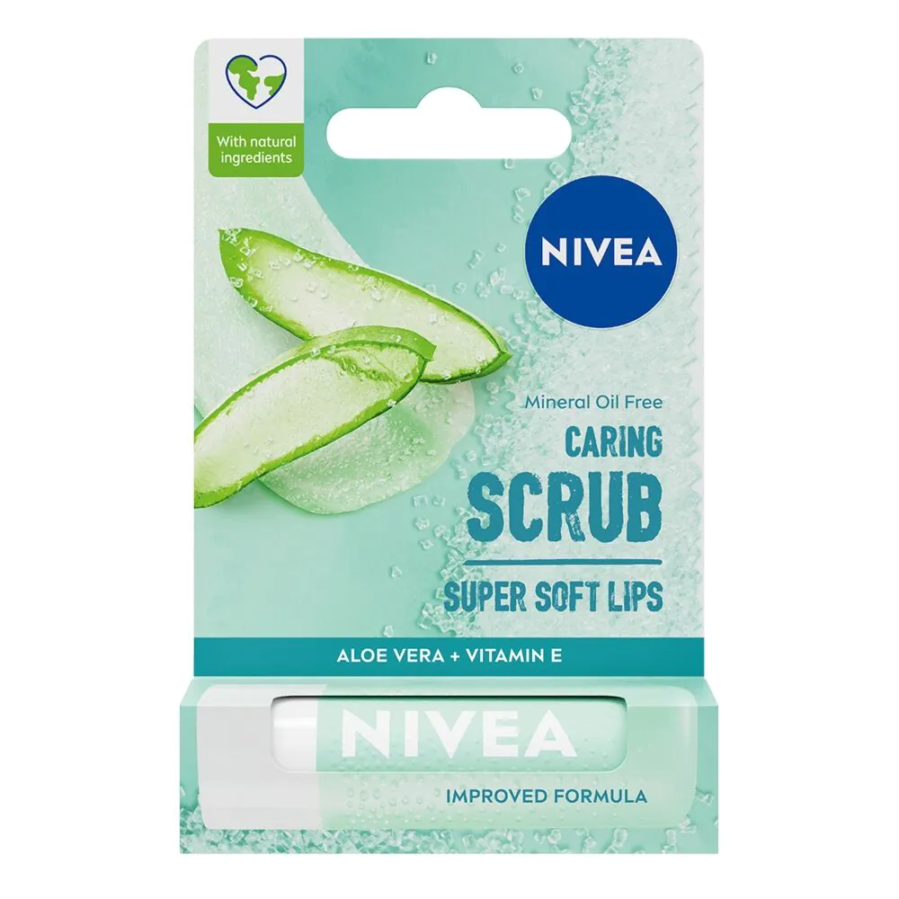 Nivea Pielęgnujący Peeling do ust w Sztyfcie Aloes