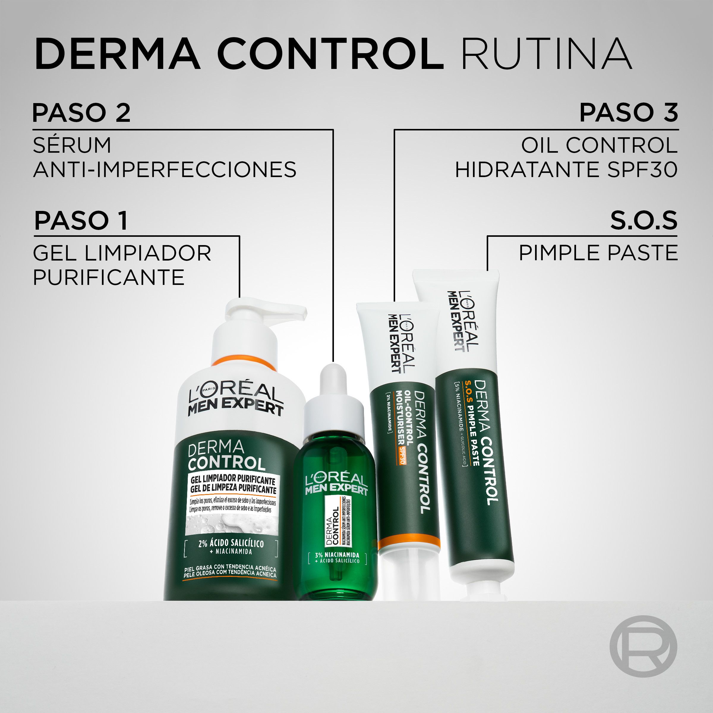 Men Expert Derma Control hidratantna krema za kontrolu masnoće SPF30 Hidratantne kreme za muškarce