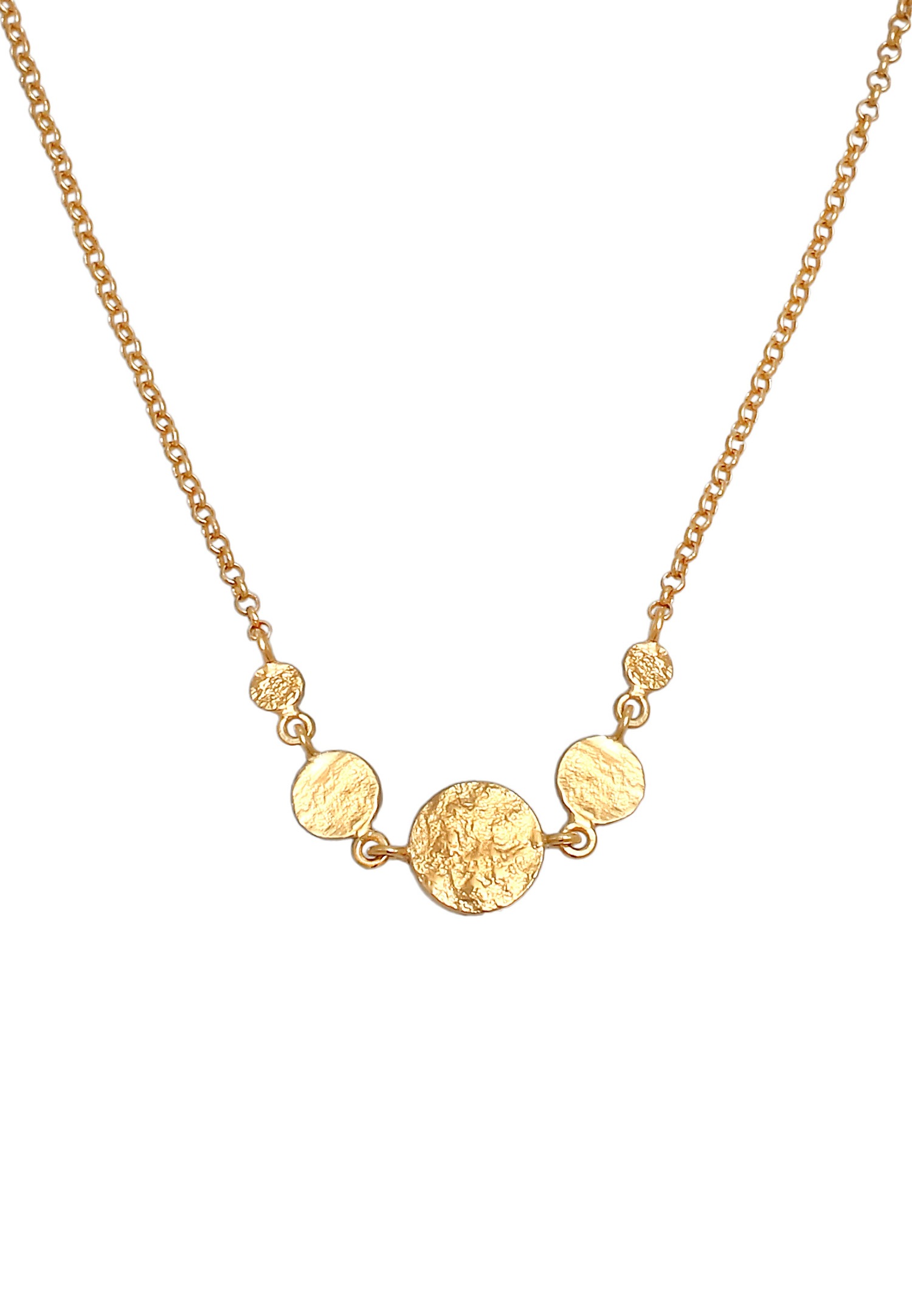 Elli Femmes Coin Plaquette Vintage Trend Blogger en argent sterling 925 plaqué or