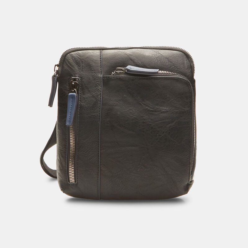 Borsa a tracolla con tre zip
