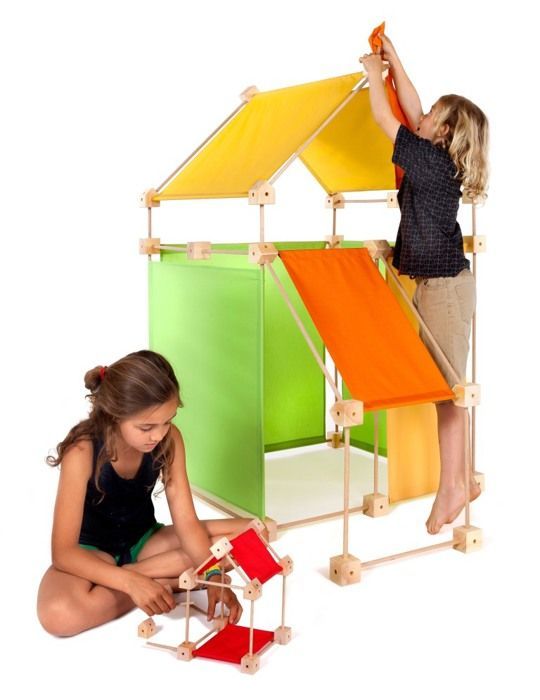 Conjunto de construção educativo - Trigonos - Família Trigonos Color Frukto - 79 peças - Idade: 4+ - Madeira