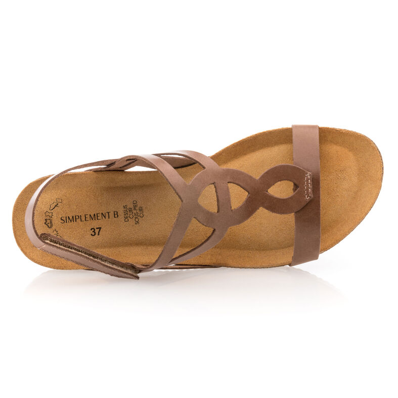 Braune Damensandalen / Zehenfreie Schuhe