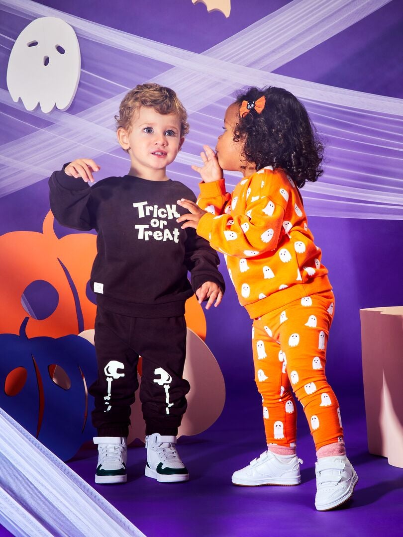 Sweatshirt + joggingbroek set - 2-delig - Halloween - Bruin