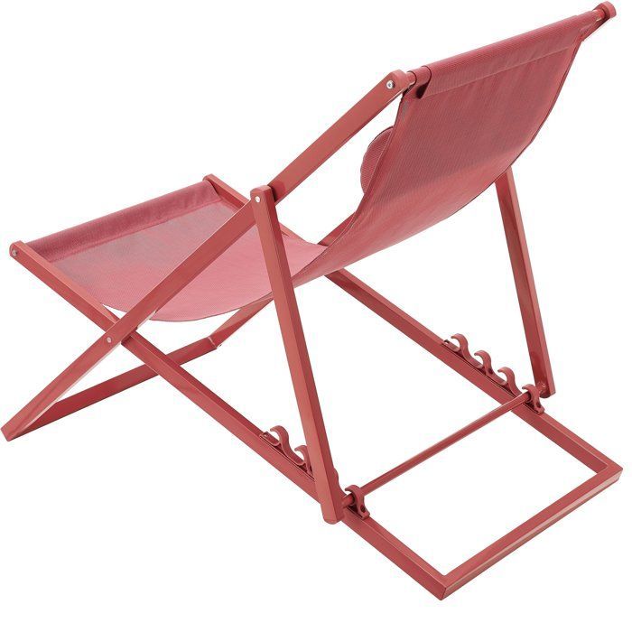 Tumbona PAROS - Estructura de acero - Ancho 63 x Profundidad 104 x Alto 85 cm - Terracota