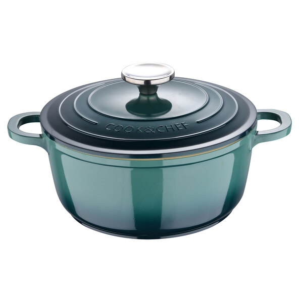 Excalibur cast aluminum cookware set, green