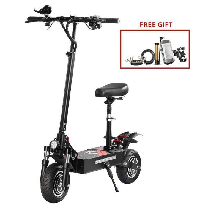 Monopattino elettrico BOYUEDA Q7 Pro - 2 motori da 1600 W - Batteria da 52 V 19 Ah - Pneumatici da 10 pollici - Autonomia di 70 km - Controllo tramite app