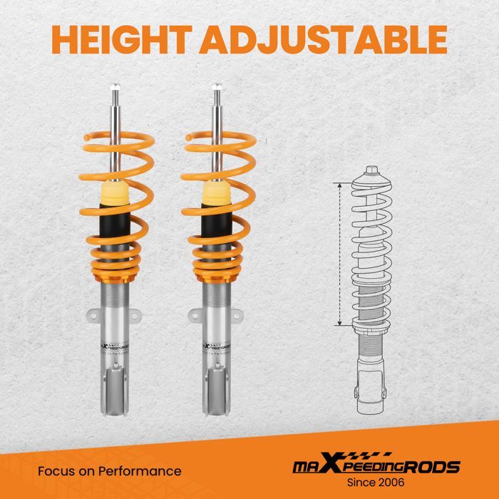 Kit Amortisseurs Combinés Filetés pour Renault Clio 3 MK3 2005 - 2012 Réglable KIT AMORTISSEMENT