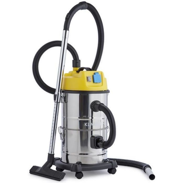 KLARSTEIN Aspirador industrial 3 en 1 - Reinraum - 1800W - Depósito 30L - Acero inoxidable