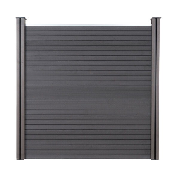 WPC privacy fence CALLADO, 1 x panel + 2 x posts