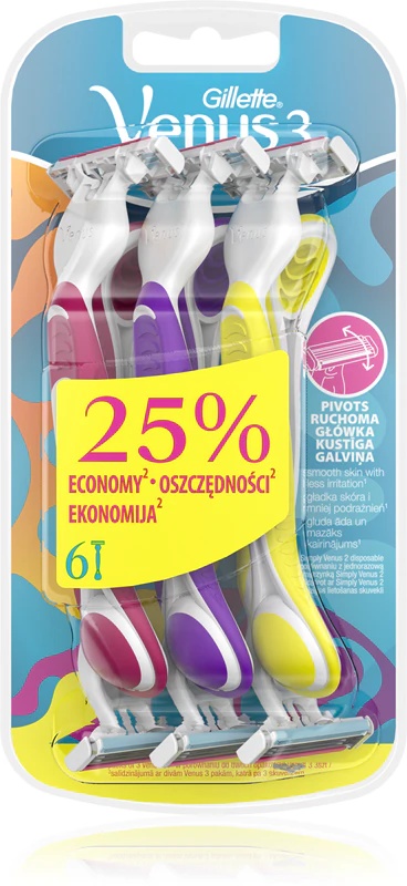 Gillette Venus 3 Plus britvice za enkratno uporabo