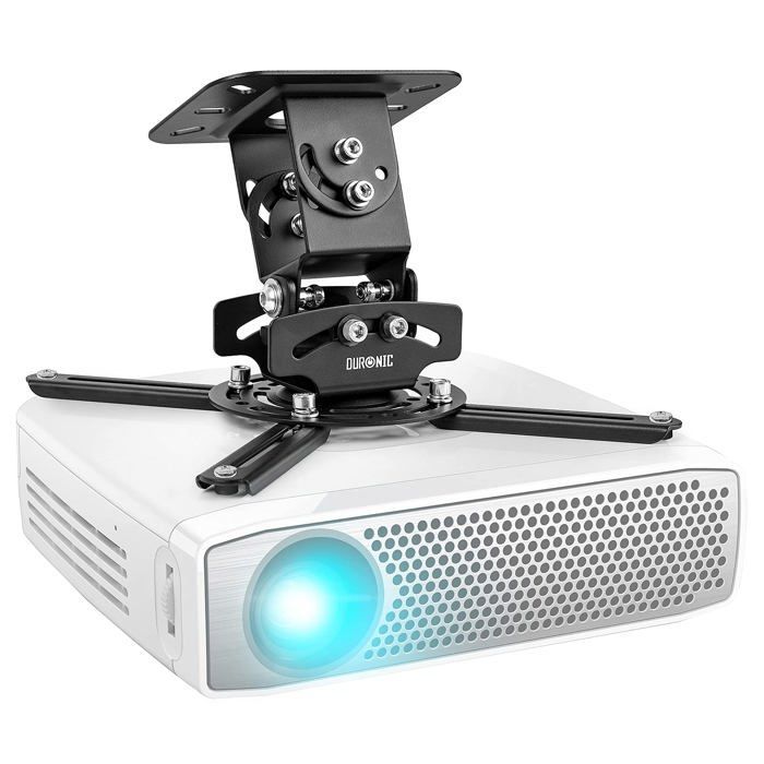 Duronic PB03XB Ceiling Projector Mount, 360° Rotating, 30° Tilting, 20° Swivel, 13.6 kg Maximum Load, Ideal for