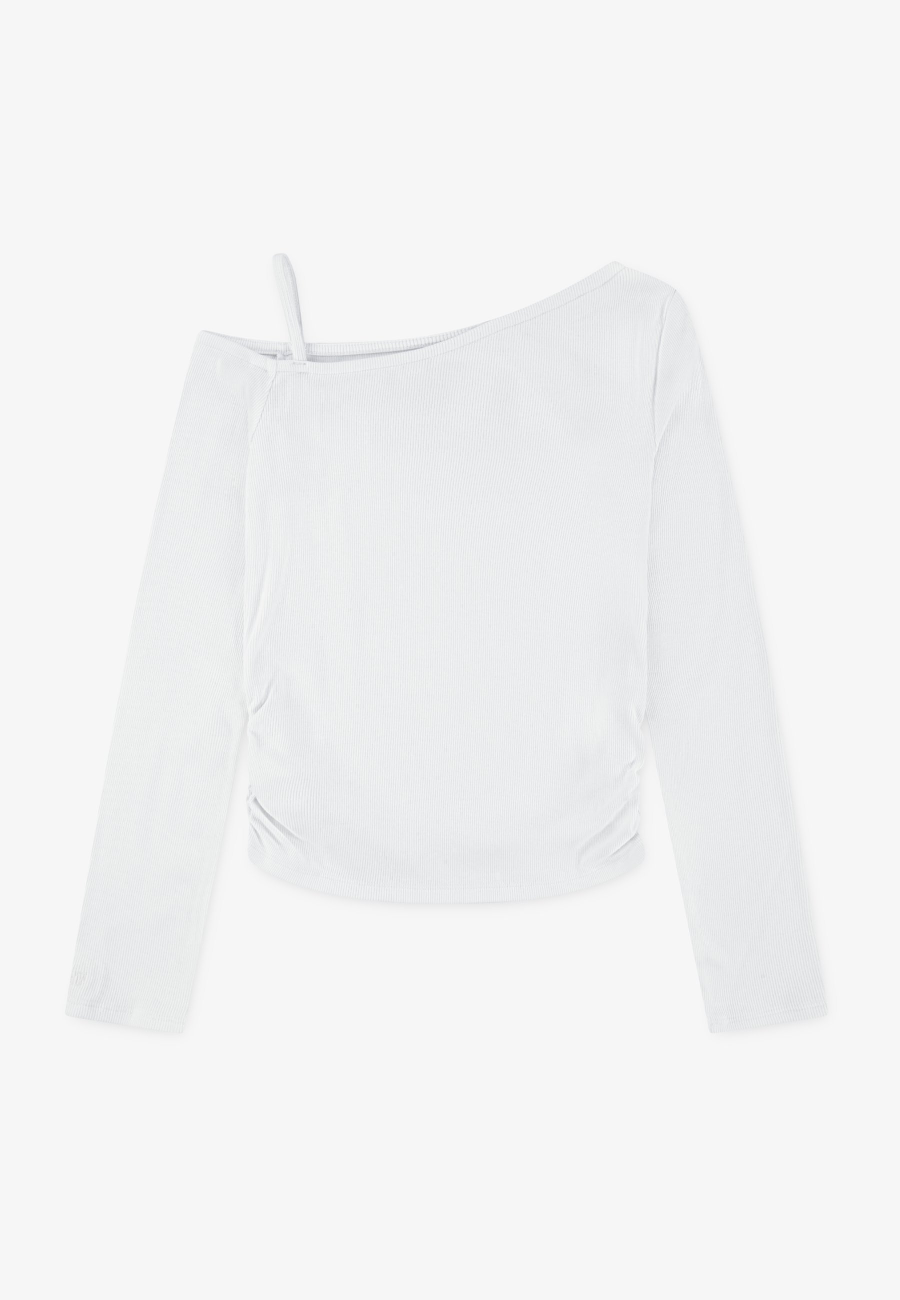 Abercrombie & Fitch top met ruches - Top met lange mouwen - helder wit
