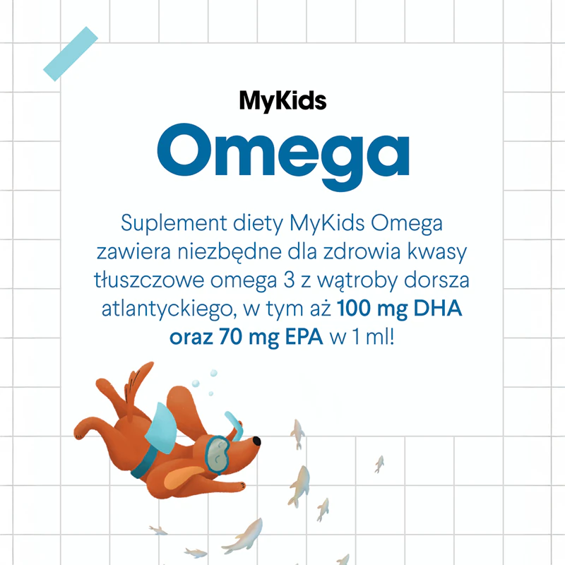 Health Labs Care MyKids Omega, suplemento alimentar em gotas para o bom funcionamento do coração e do cérebro.