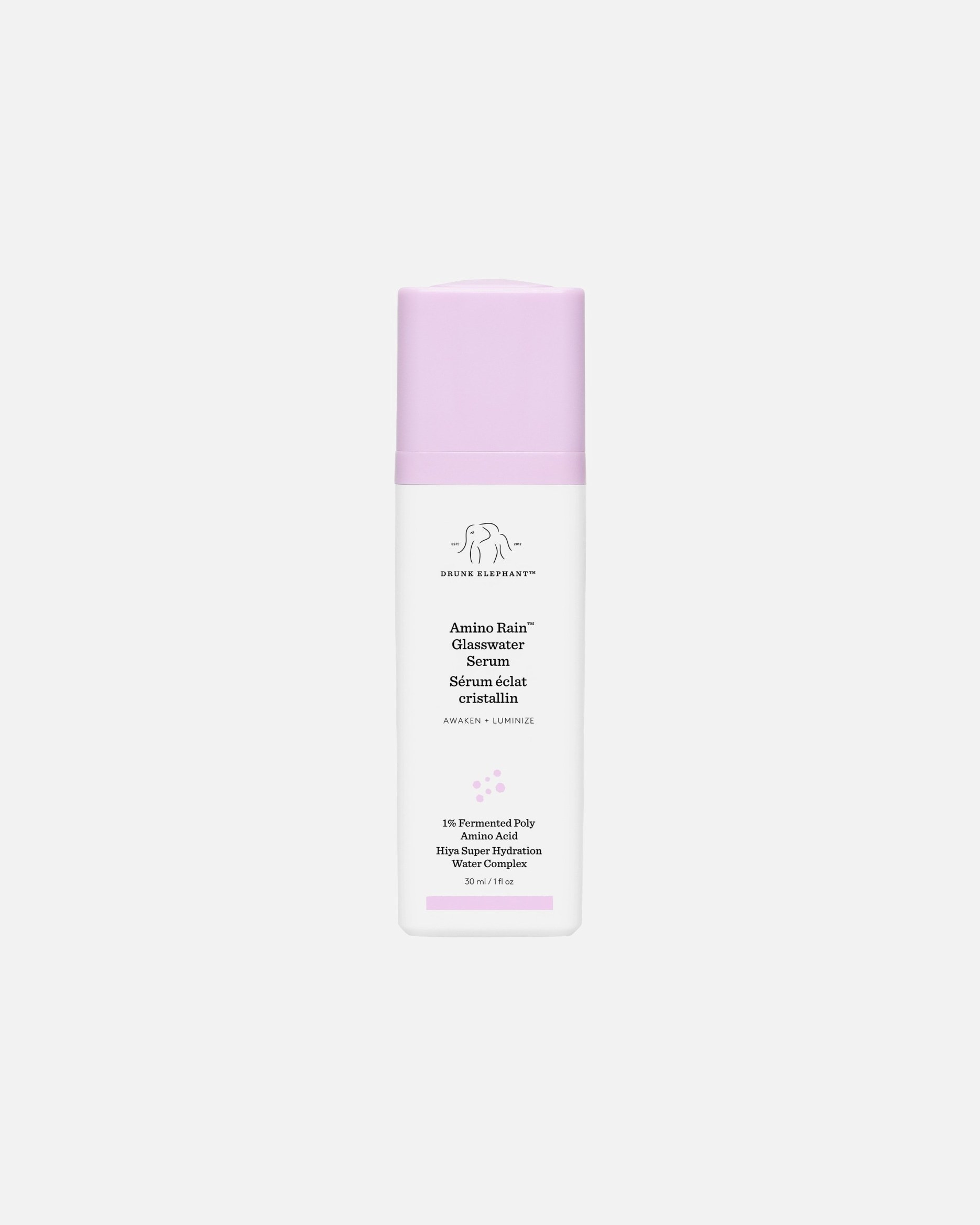 Drunk Elephant Glowserum Amino Rain™ Serum sa staklenom vodom - 30 ml