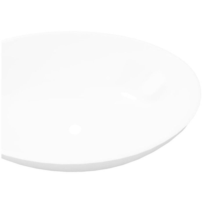 vidaXL Oval Ceramic Washbasin White Hand Basin Bathroom Sink 140674
