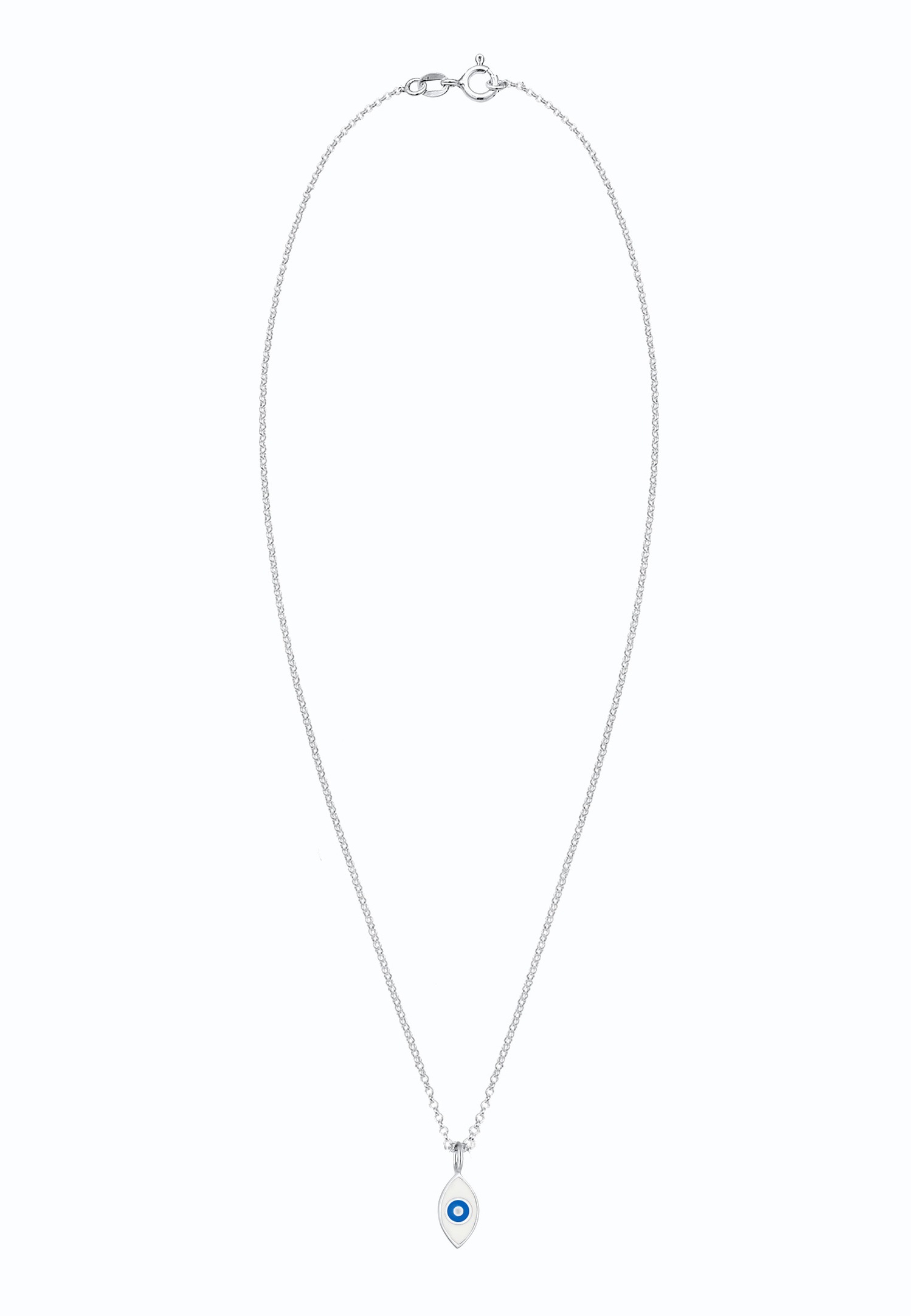 Elli Femme Pendentif Émail du Symbole du Mauvais œil Féminin en Argent Sterling 925