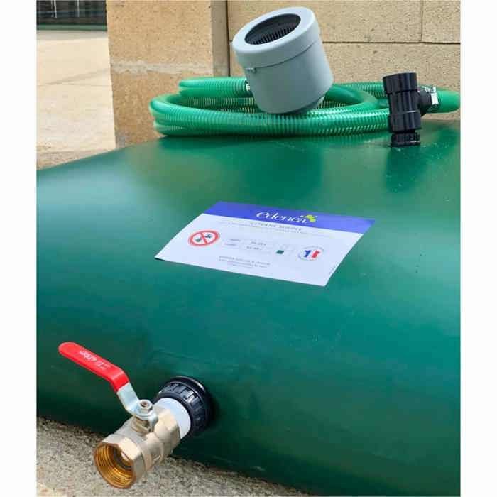 Récupérateur d'Eau Citerne Souple - EDENEA - Kit Complet Prêt à poser - 200 Litres - Multi Usages Jardinage Bricolage