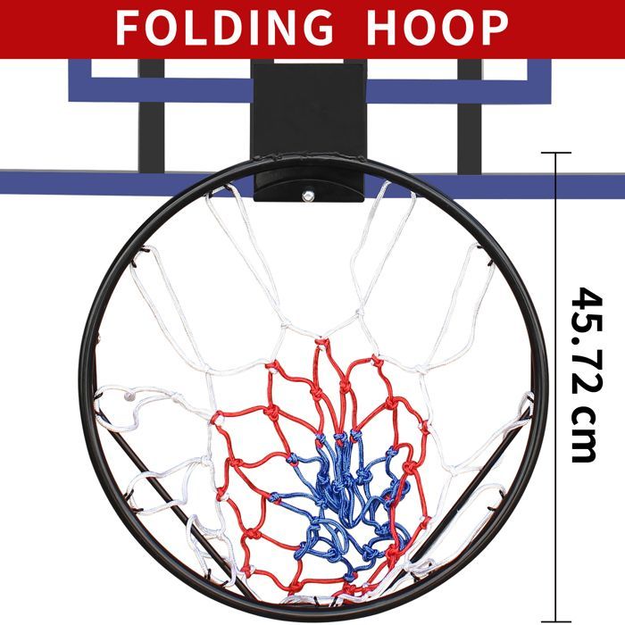 Aro de baloncesto de pared, 112 x 72 cm, para uso diario, FloraGrace