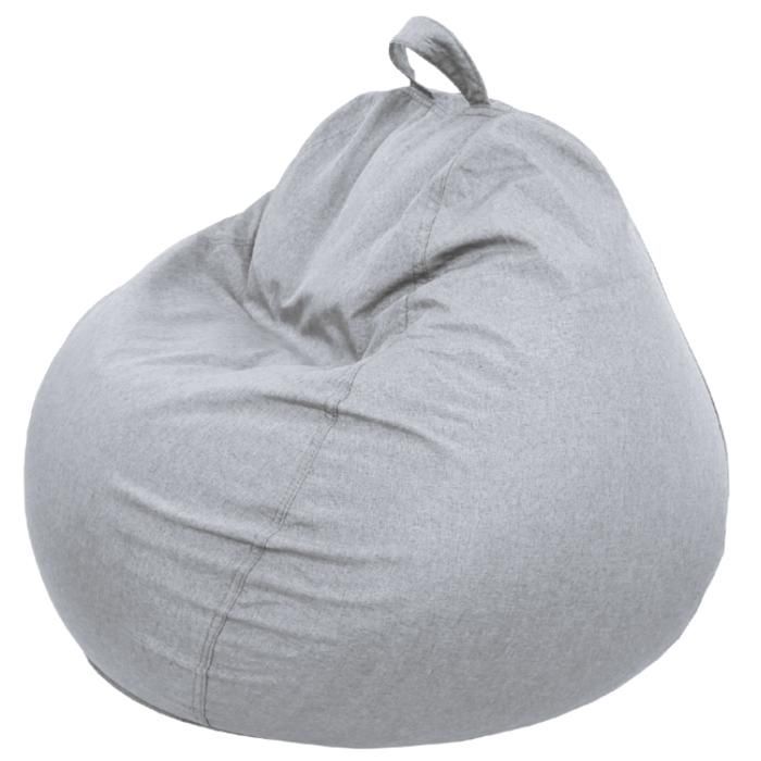 Puff removível cinza 80 x 70 cm - Poltrona, Sofá, Almofada de chão, Puff para ambientes internos - Enchimento de espuma - Bananair