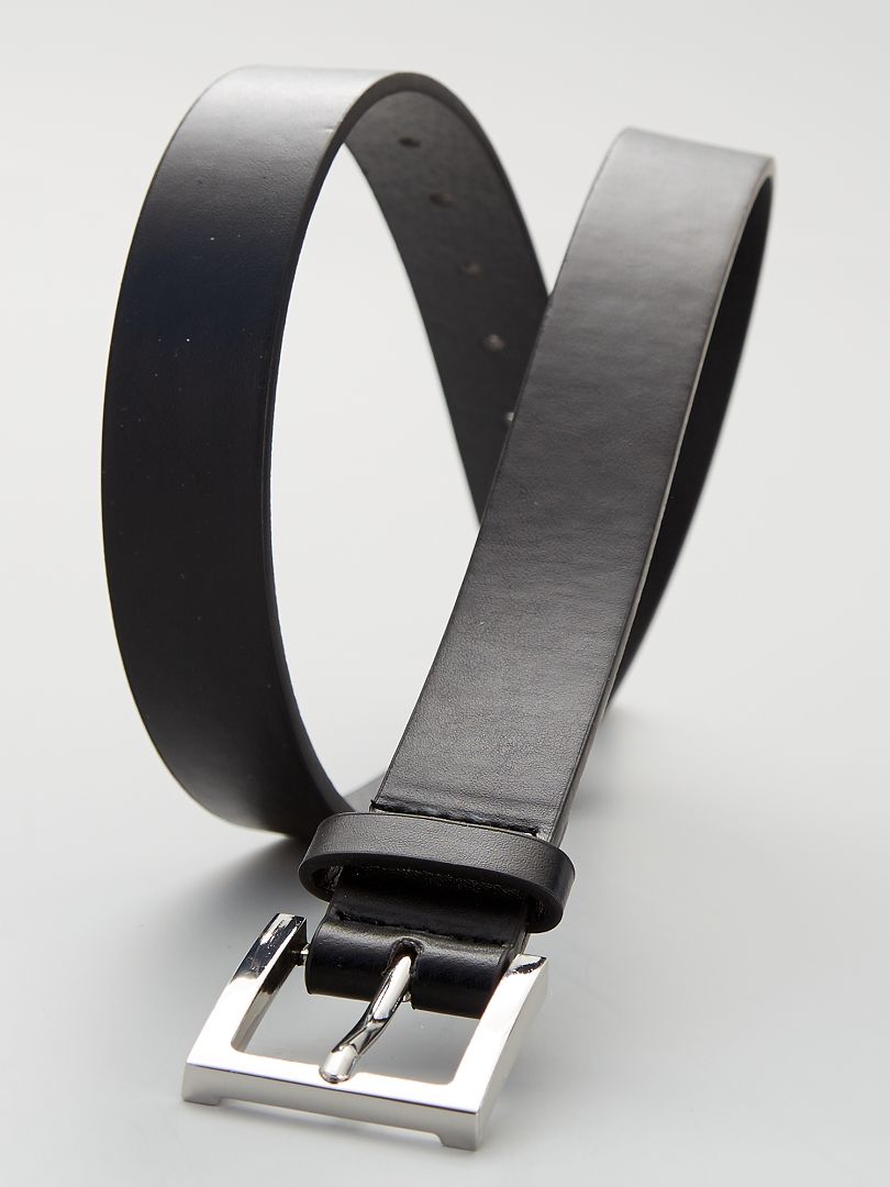 Cinturón de piel sintética - Negro