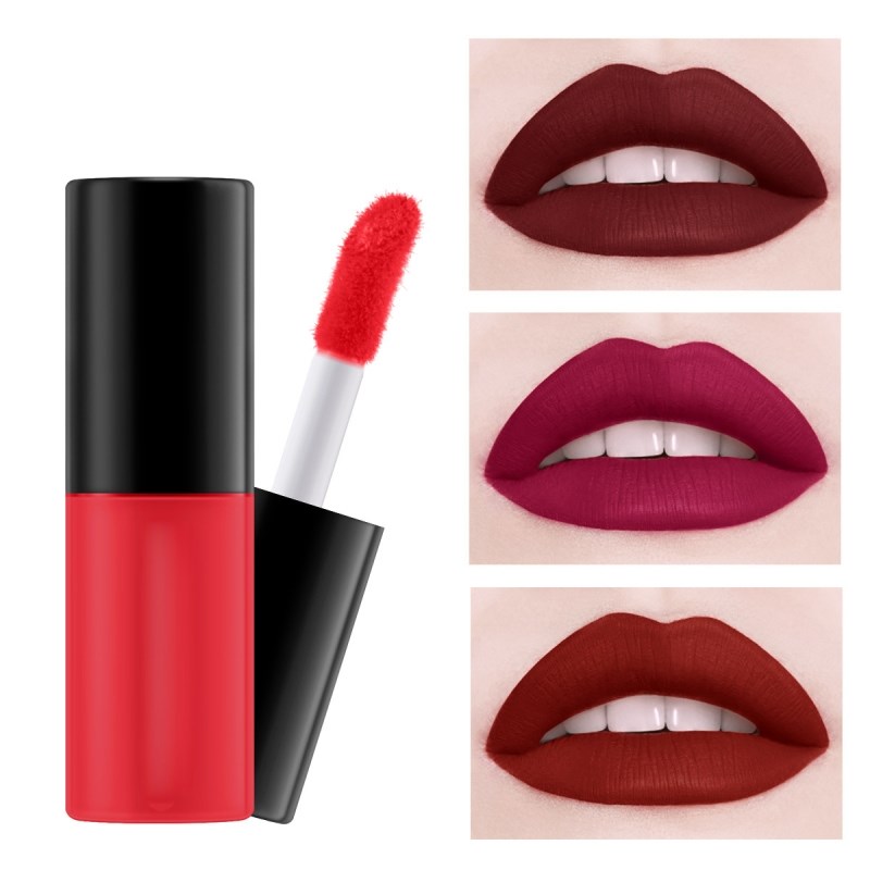 Échantillon de gloss à lèvres mat velours 12 couleurs, longue tenue, waterproof, sans transfert, format pot, rouge à lèvres liquide, cosmétiques, maquillage TSLM1