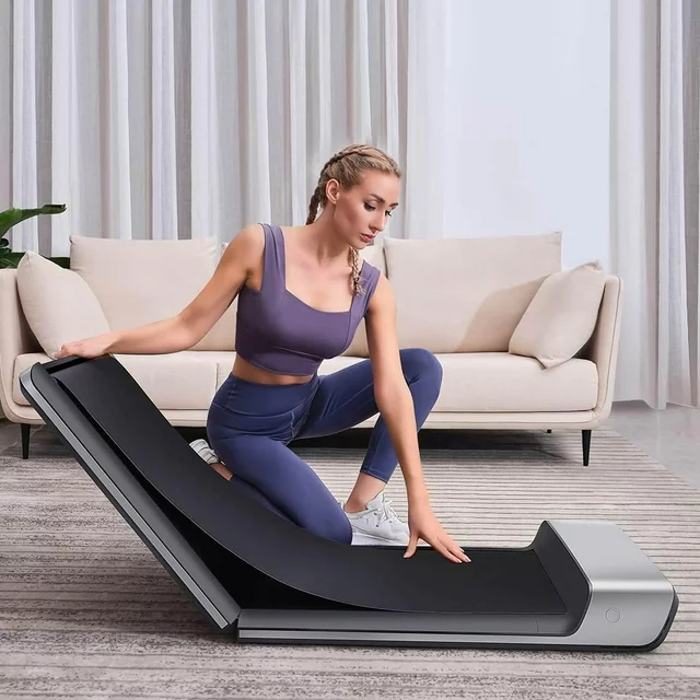 WalkingPad Faltbares Laufband, ultradünnes, faltbares Laufband, intelligente Falt-Walkingpad, tragbares, sicheres Fitness- und Laufgerät ohne Halterung, P1 Grau, 0,5-3,72 MPH
