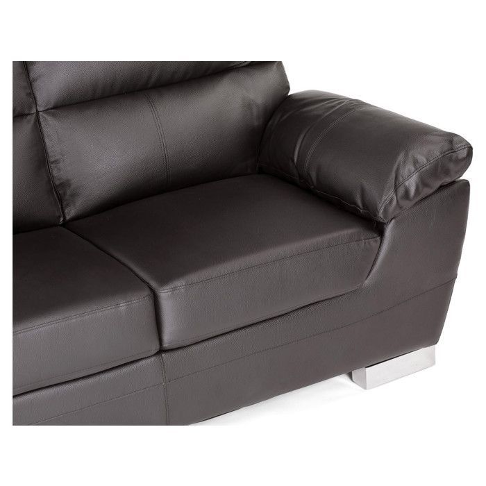 Canapé fixe en cuir reconstitué et PVC 