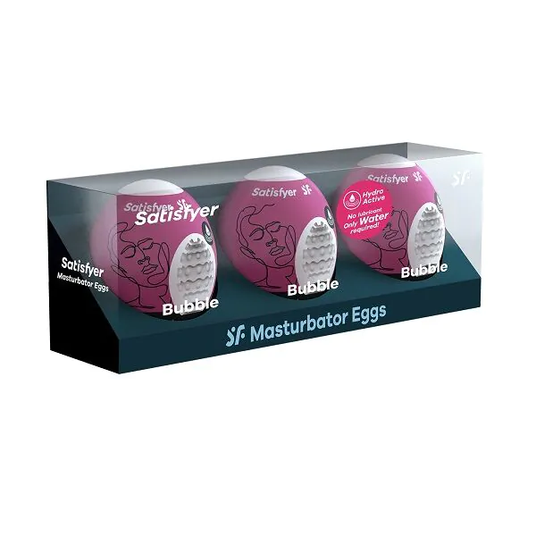 Satisfyer Masturbator Egg 3-częściowy Set Bubble