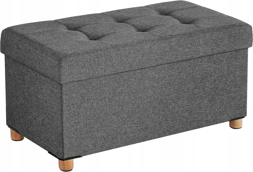 Ławka ze schowkiem do siedzenia 76x40x38 pufa podnóżek LSF16GYZ