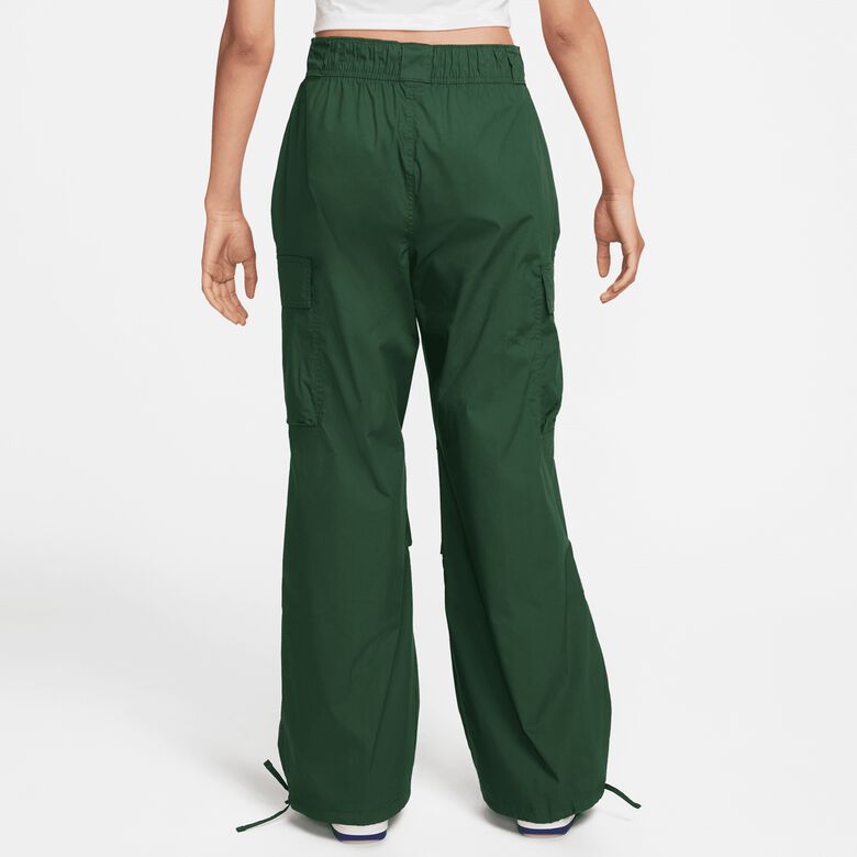 Sportieve geweven losse broek met hoge taille en Swoosh-logo