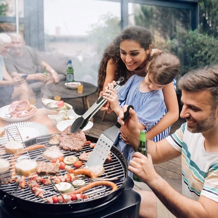 Spatule de Barbecue Ustensiles Set 32Pcs en Acier Inox Ensemble d'accessoires pour Plaque de Cuisson Professionnelle Teppanyaki