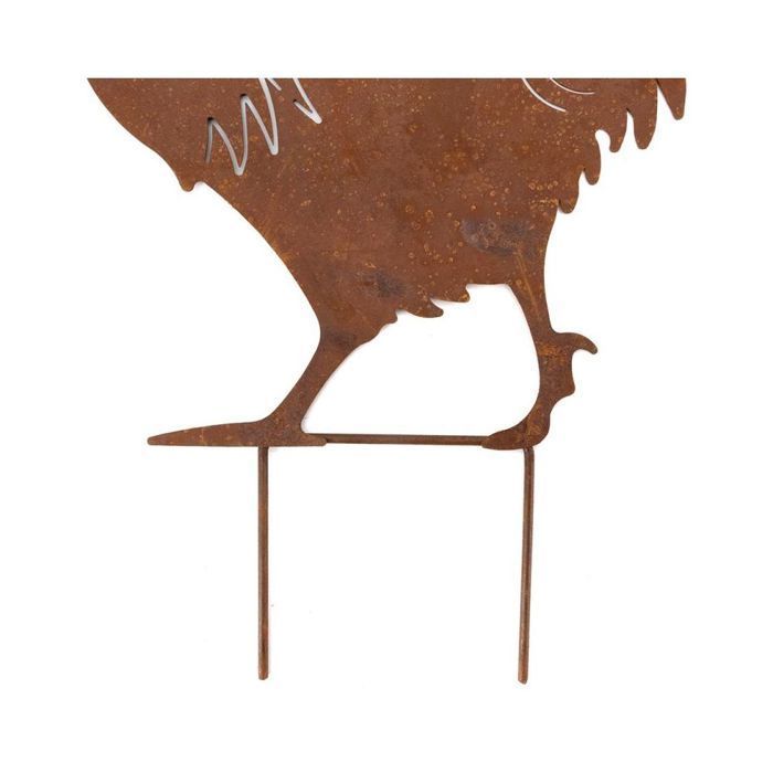 Décors de jardin en métal poule + coq (lot de 2)
